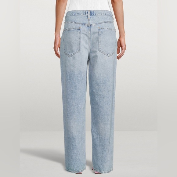 [W27Ins29]Agolde Criss-Cross Upsized Straight-Leg Jeans- Flaw - Picture 2 of 10
